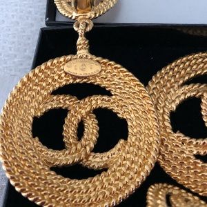 Chanel Rope dangle earrings. Vintage auth rare